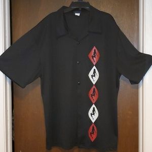 Black knit polyester Players Club shirt XL